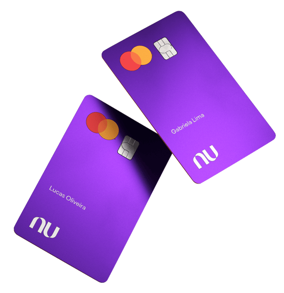 Dois cartões de credito da Nubank